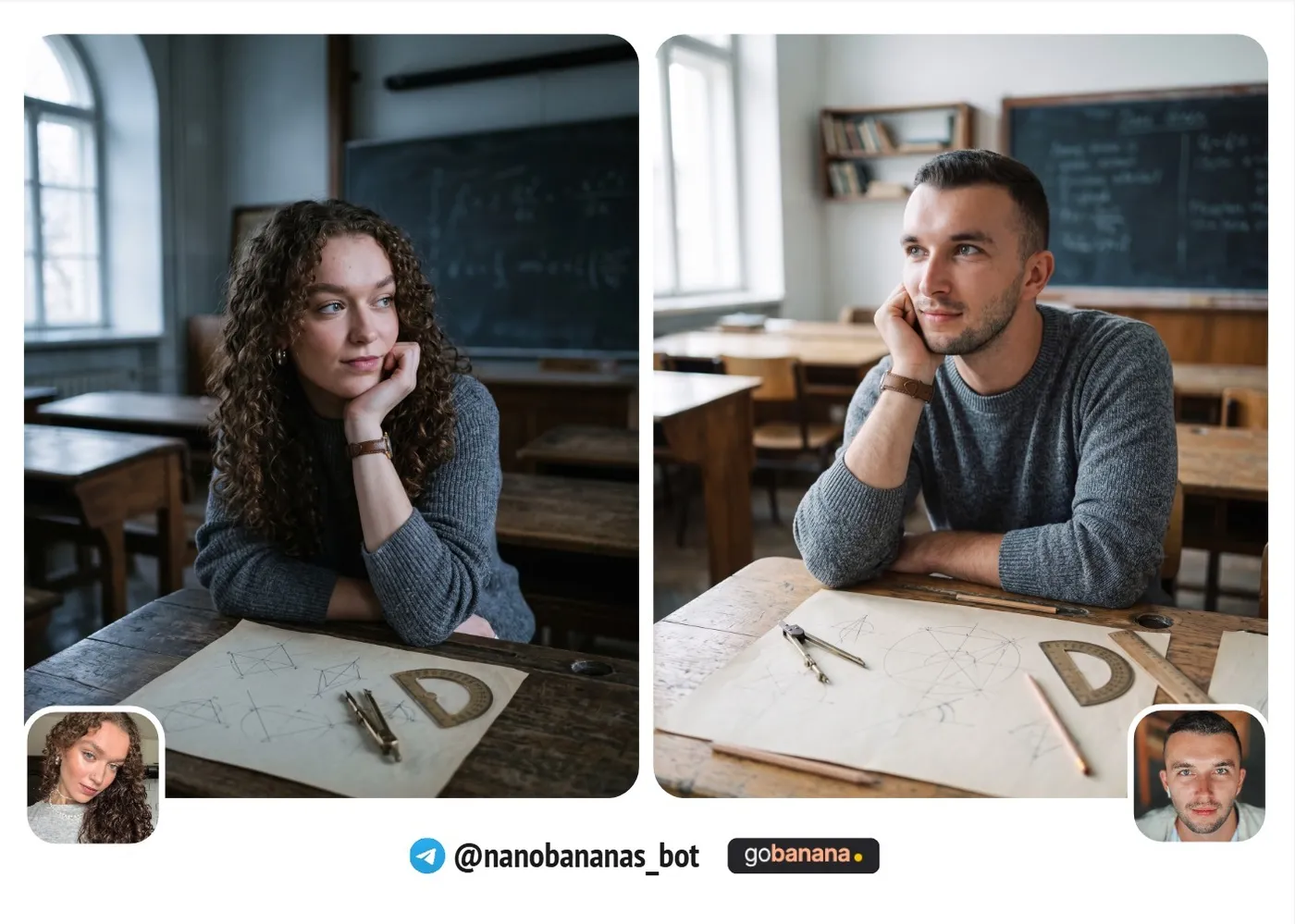 Геометрия на школьной парте, эстетика dark academia