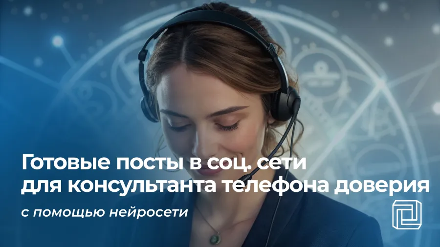 Посты в соцсети консультанту телефона доверия помогает писать нейросеть