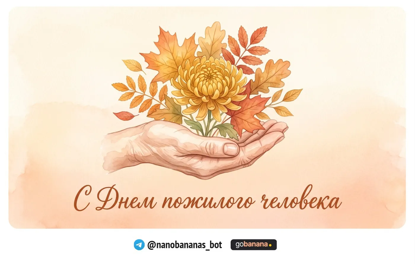 Открытка с ладонью-символом