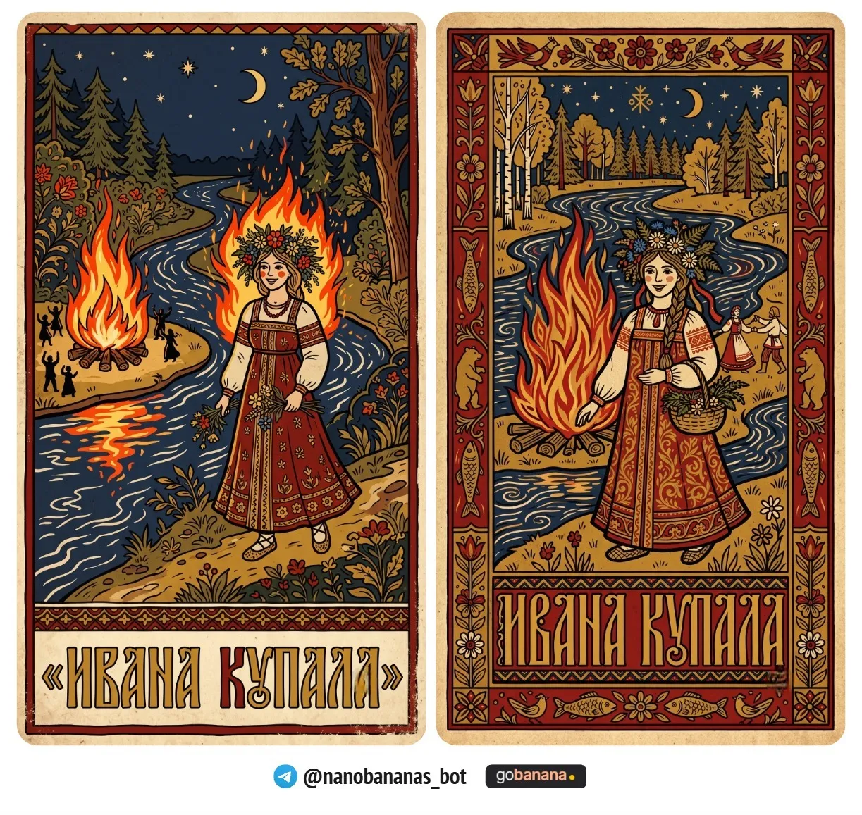 Ретро-плакат в стиле народного лубка