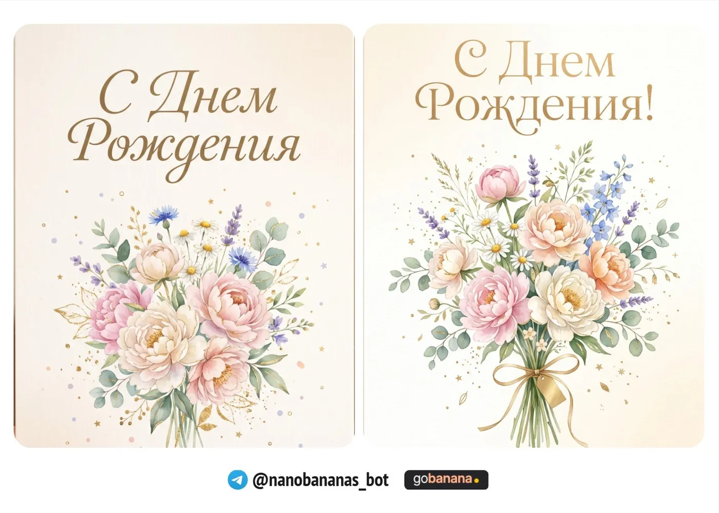 Сценарий 2 — открытка с надписью на русском