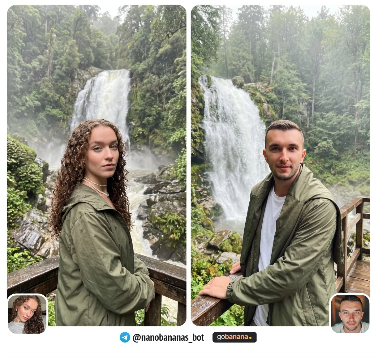 Сторис у водопада