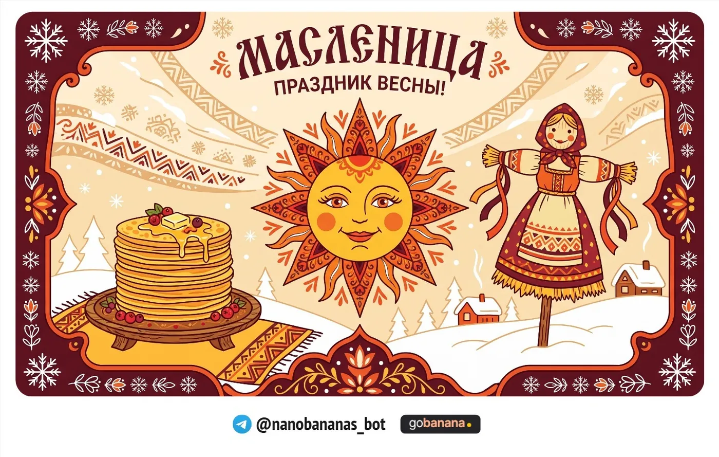 Промпт 11. Иллюстрация в фольклорном стиле