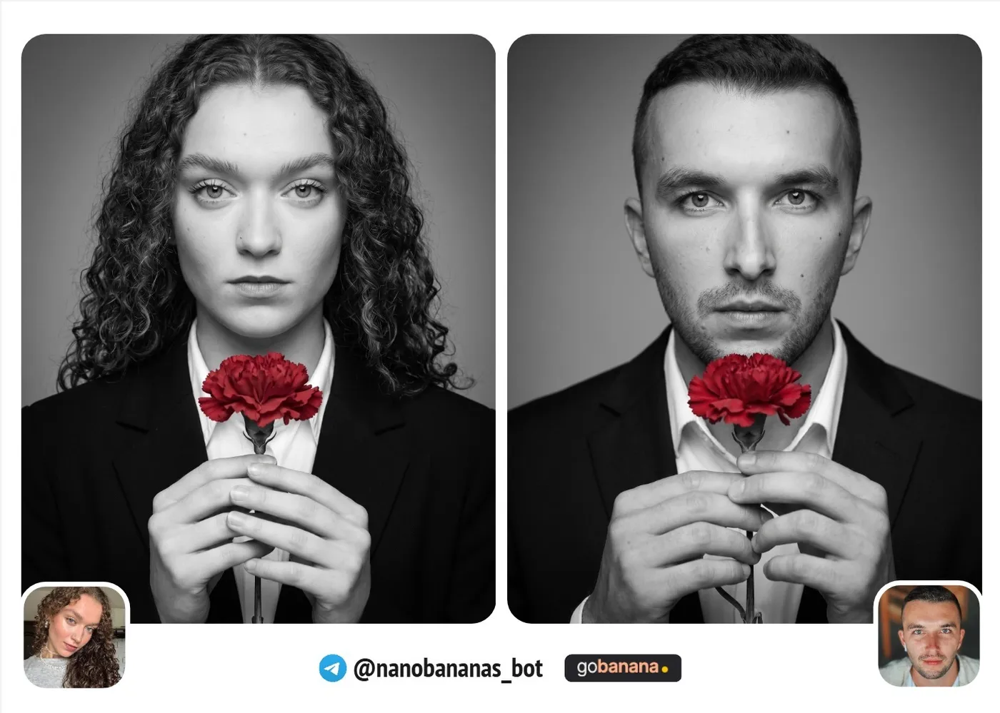 Промт 4. Портрет с гвоздикой