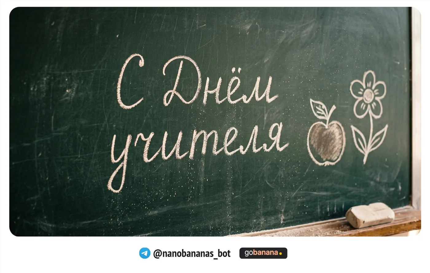 Доска с меловой надписью