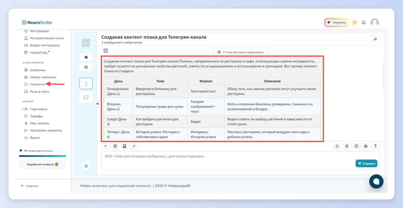 Первый способ - Нейрочат