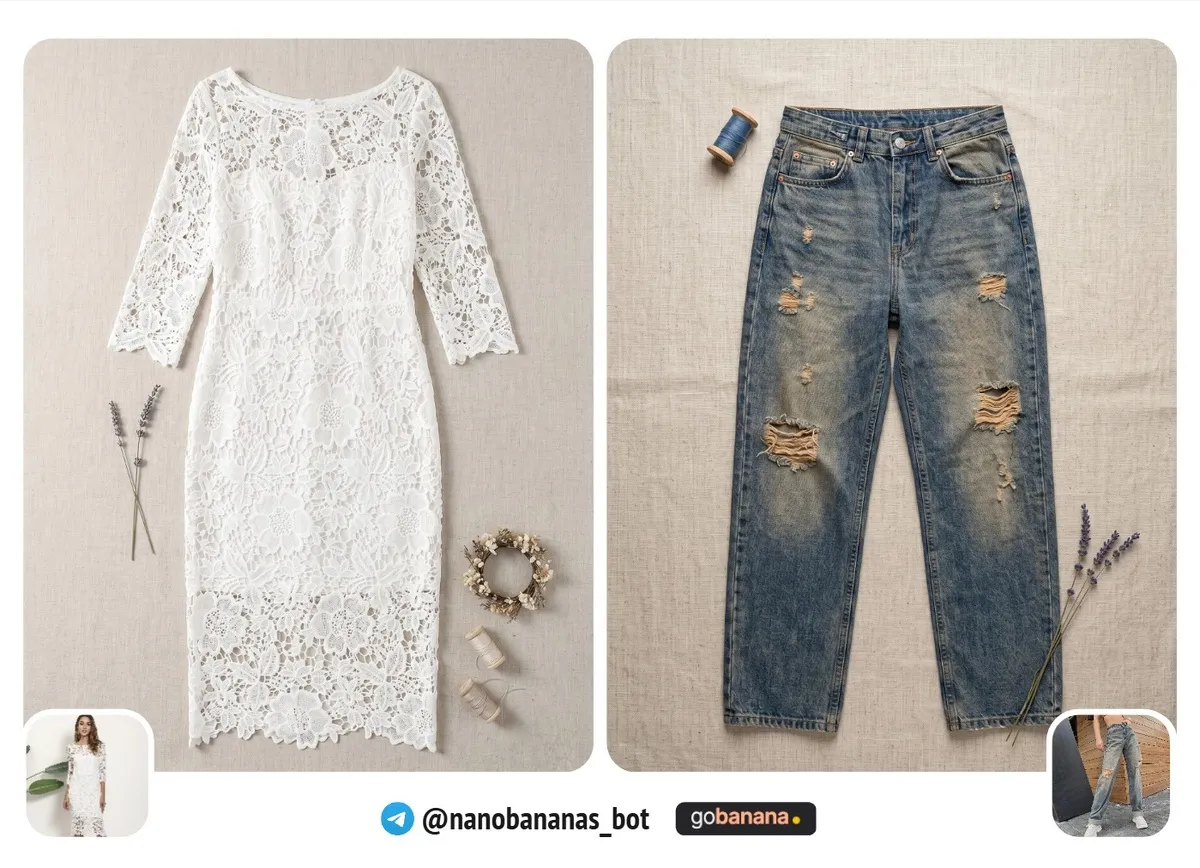 #7 — Одежда flat lay: текстиль и детали без модели