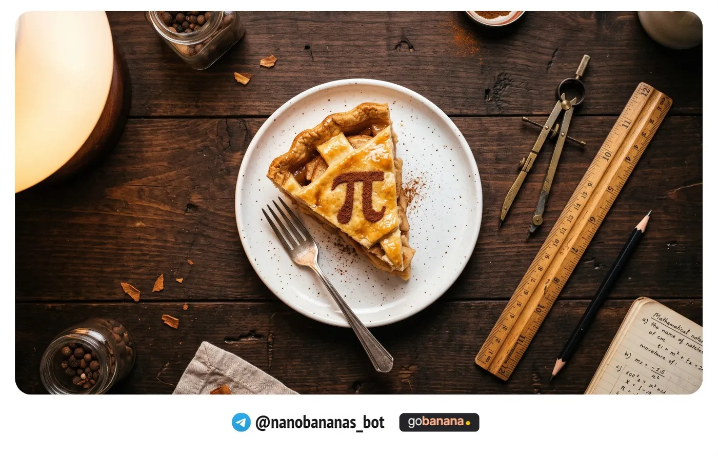 Флэтлей с пирогом и формулами