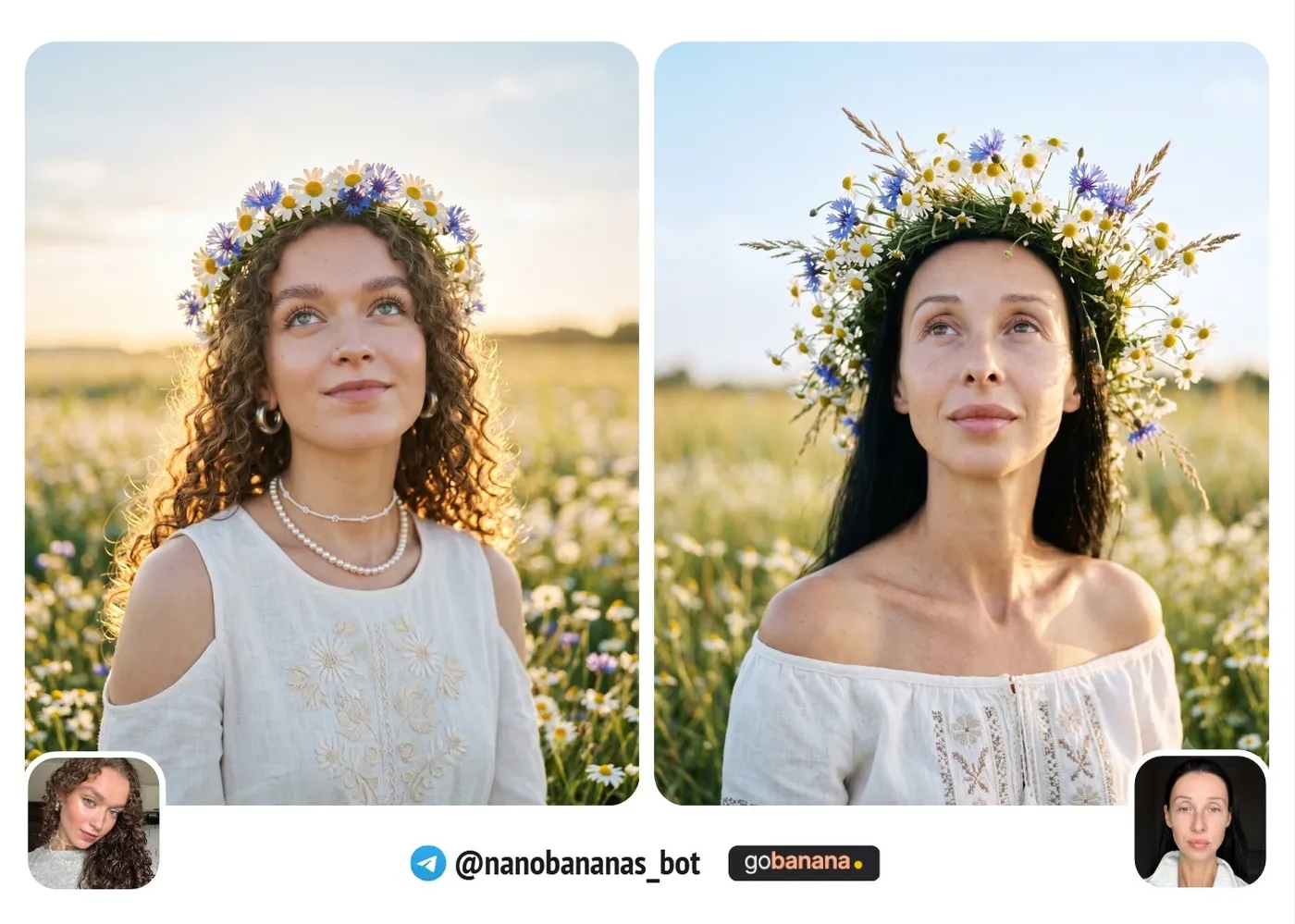 Промт 16. Венок из полевых цветов — ритуальная фотосессия