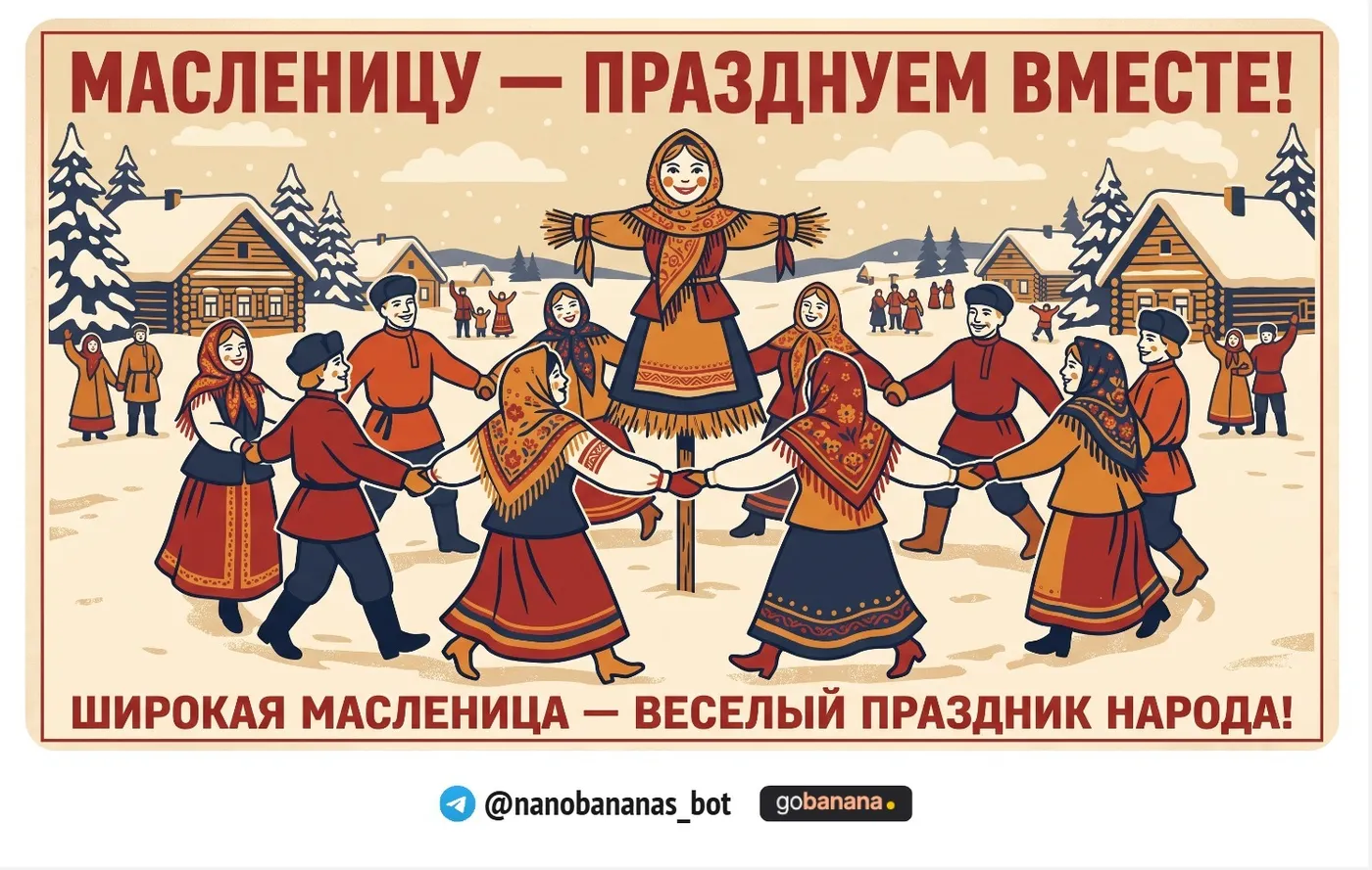 Ретро-плакат гуляний