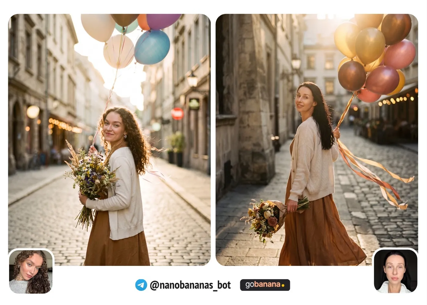 Промпт golden hour на улице
