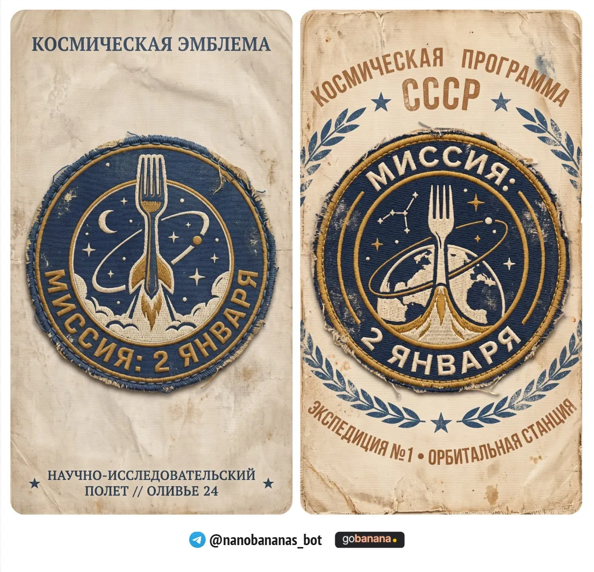 Постер в стиле старого космического агентства