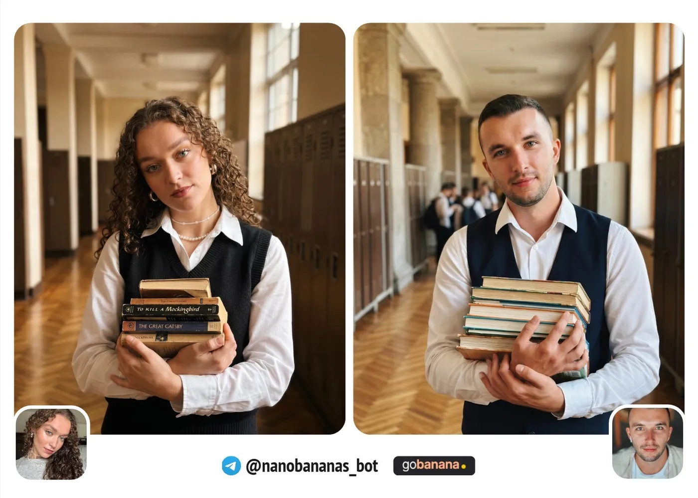 Промпт 11. Школьная линейка, аватар с книгами