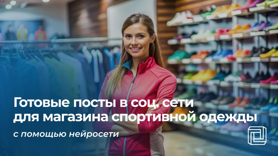 Посты в соцсети магазина спортивной одежды пишет нейросеть