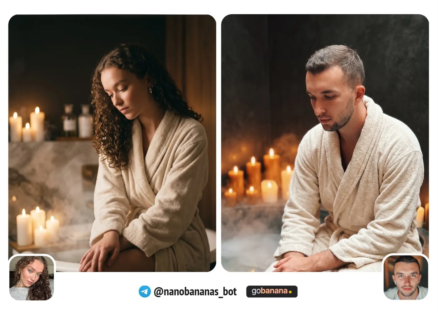 Вечер со свечами у ванны