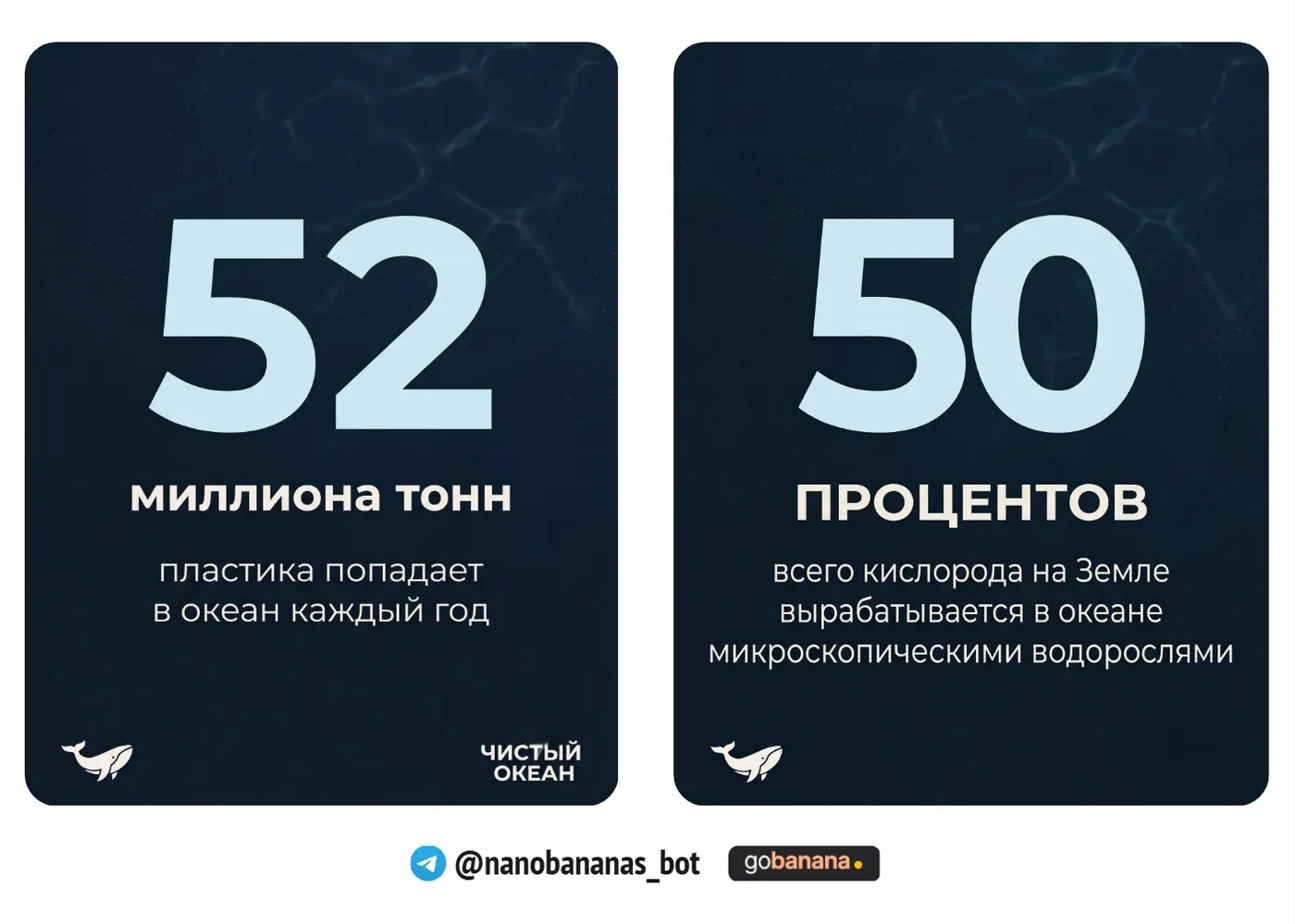 Промт 11 — Карточка для карусели «Факт про океан»