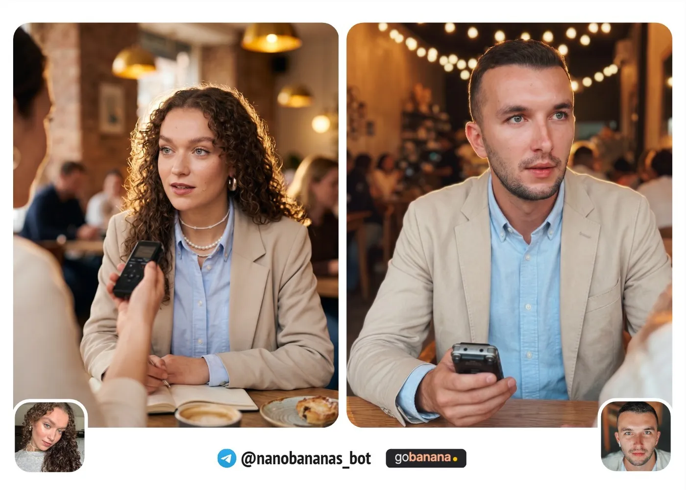 Портрет с диктофоном на интервью