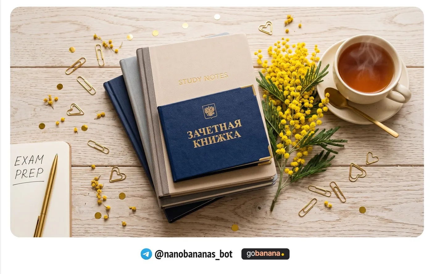 Промт 8. Флэтлей с тетрадями и цветами
