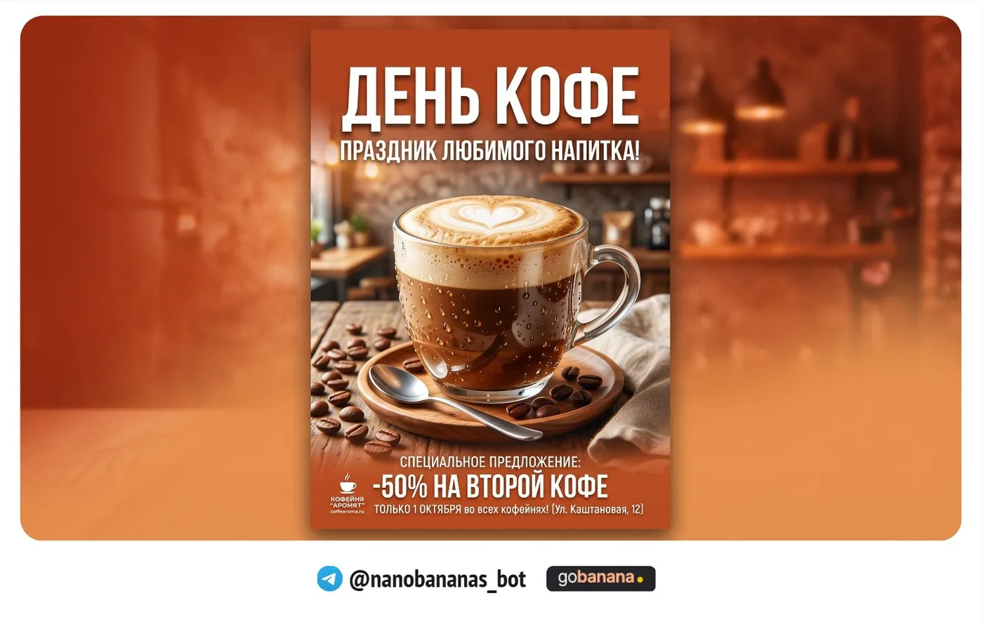 Промт 7. Яркий постер для кафе