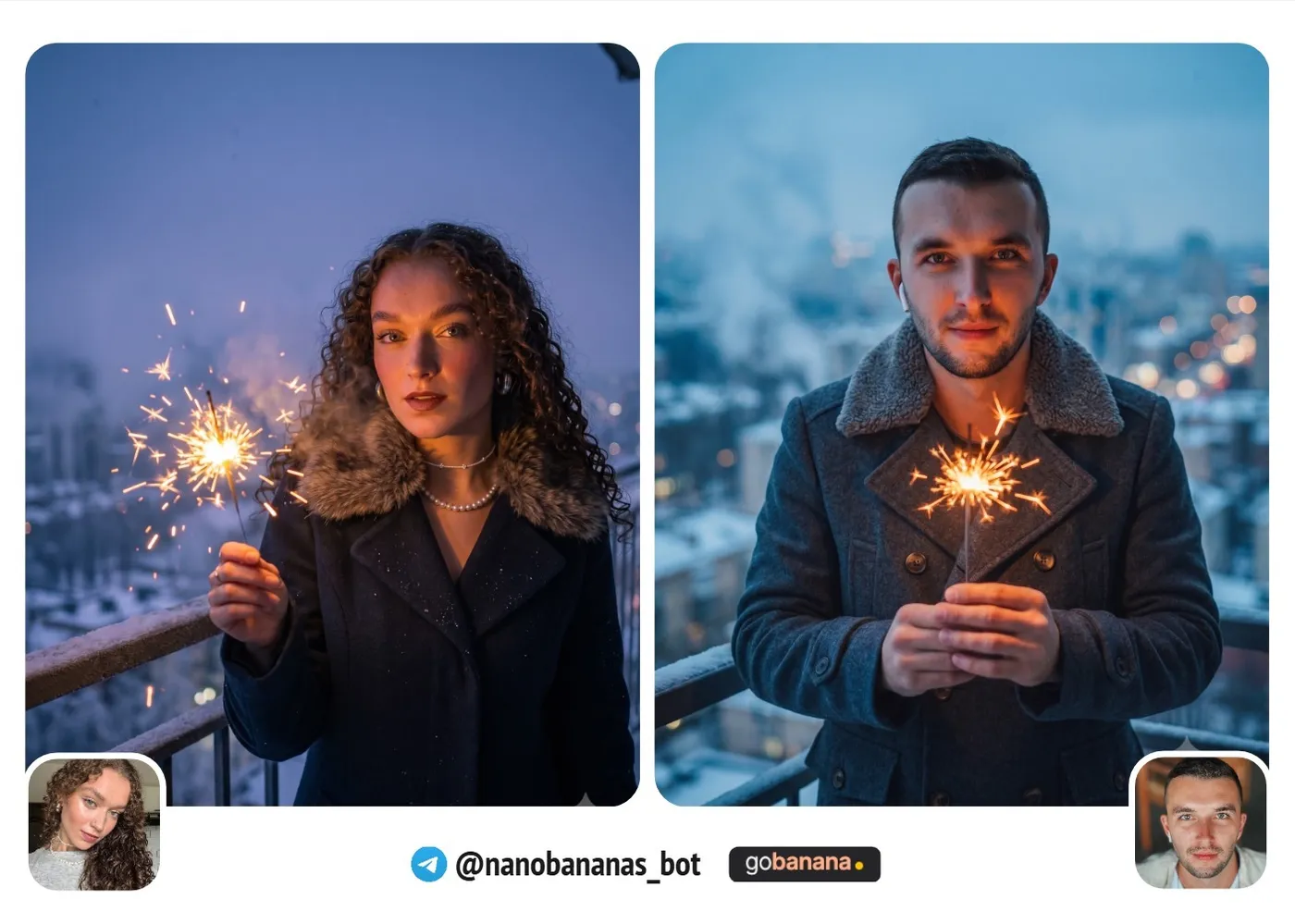 На балконе с искрами