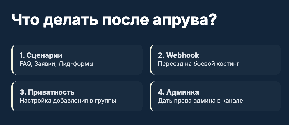 Что дальше: развитие бота и рабочие альтернативы