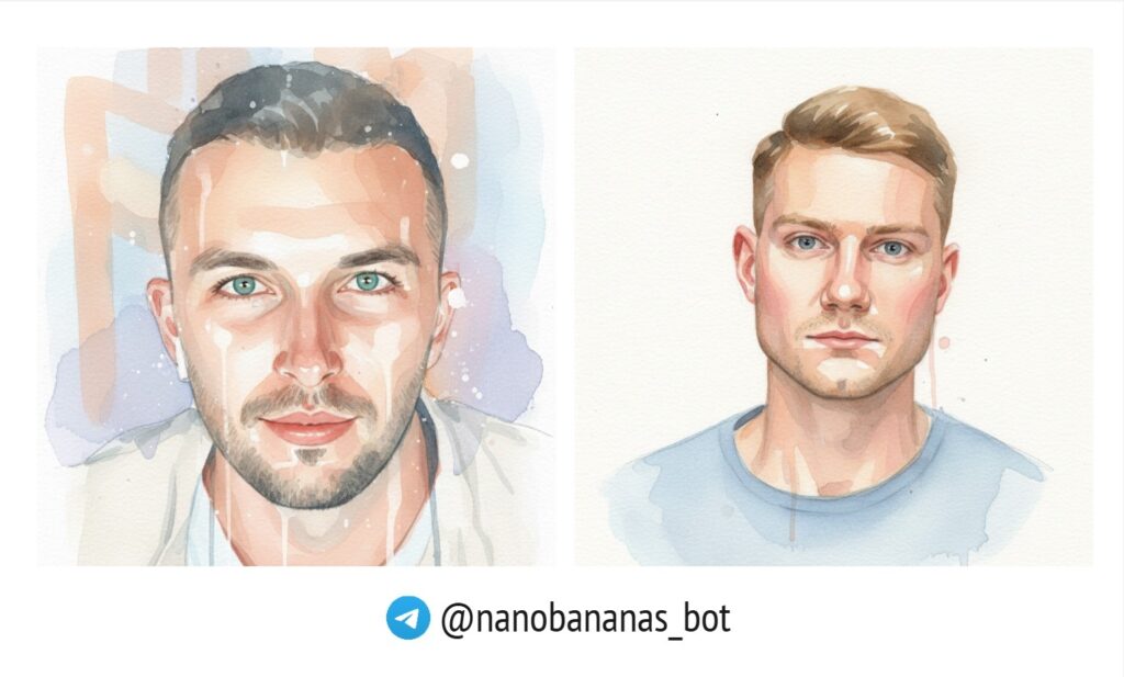 акварель портрет ии