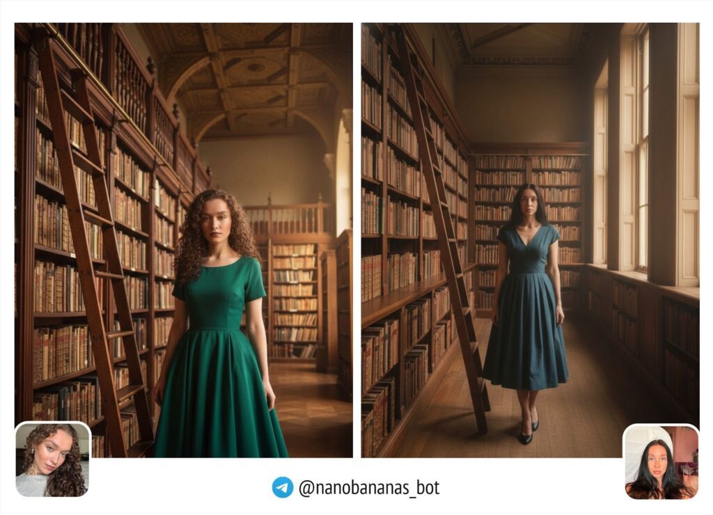 девушка в библиотеке