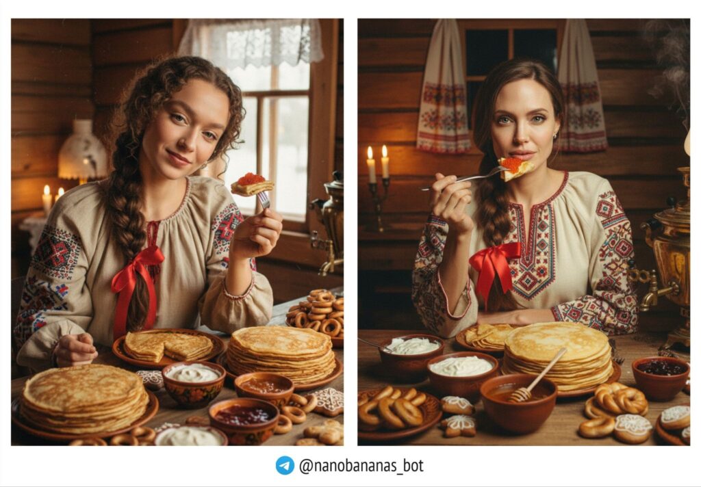 Уютное чаепитие с блинами