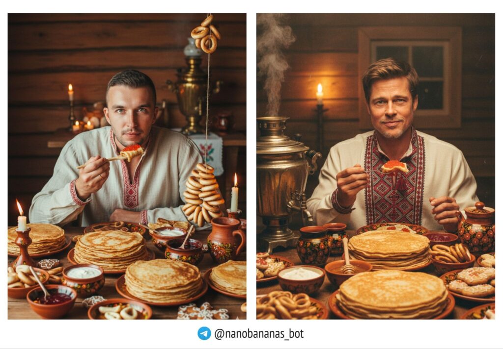 За традиционным столом