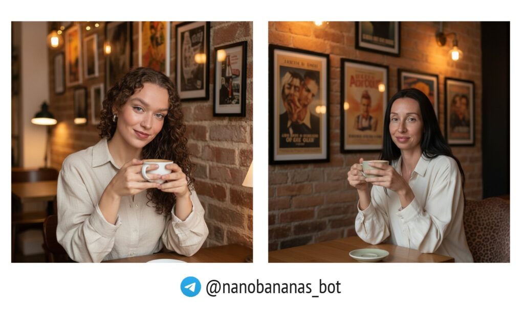 Кафе или ресторан: Фотосессия со своим лицом через нейросеть