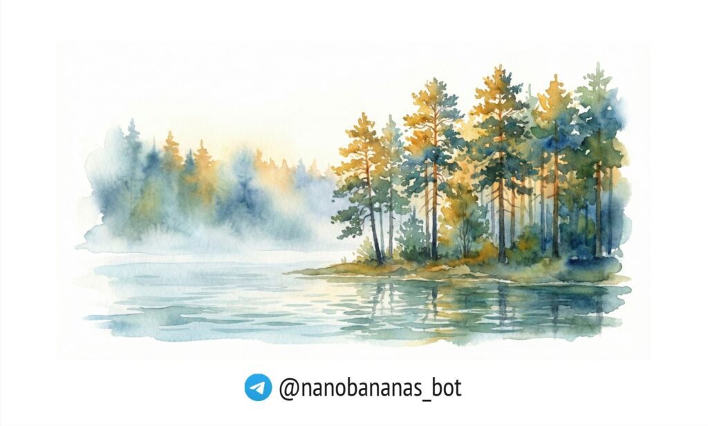 Акварельный пейзаж: Нейросеть для создания иллюстраций
