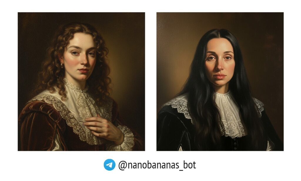 Портрет по фото нейросеть: в стиле барокко