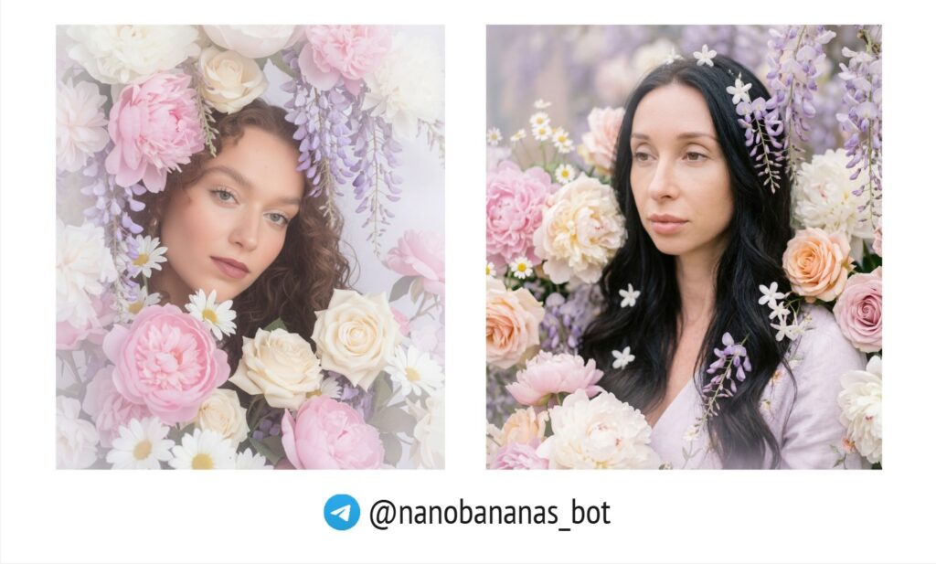 Цветочный арт-портрет