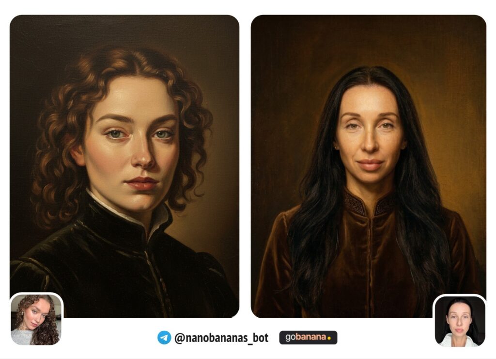 Масляный портрет в стиле Ренессанса