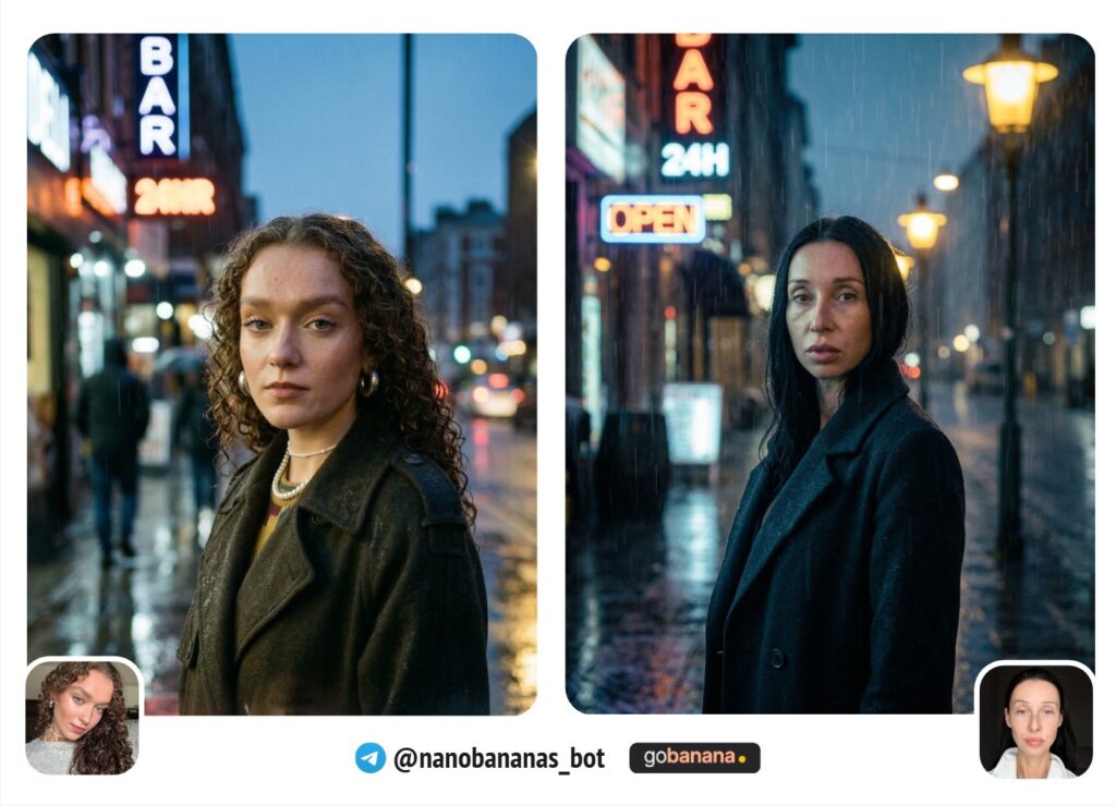 Кинематографический ночной портрет