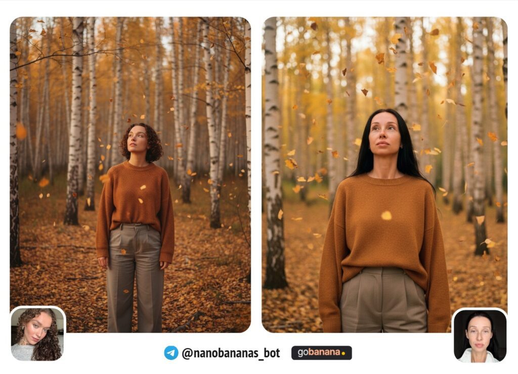 Осенний берёзовый лес