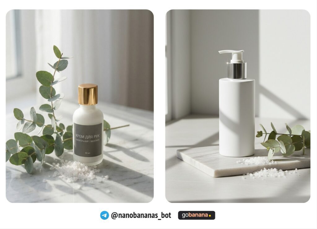 Продуктовая сцена для маркетплейса нейросетью