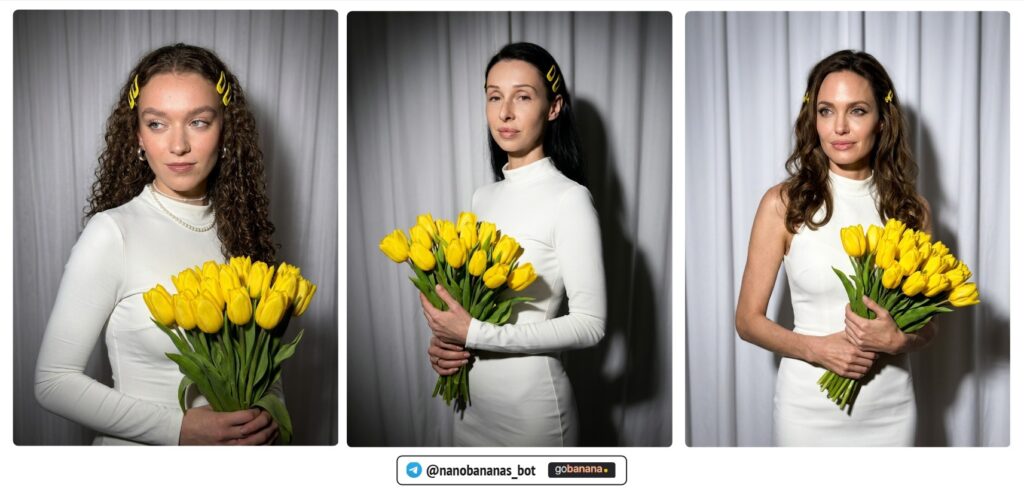 Элегантность с жёлтыми тюльпанами: ии-фото