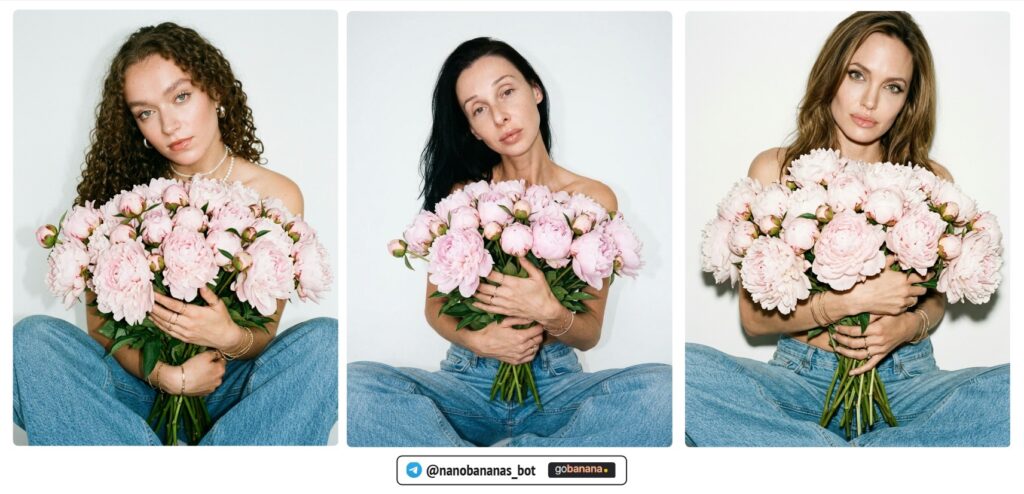 Модная фотосессия с пионами