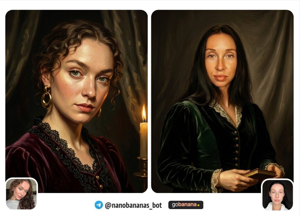  Классический портрет в стиле масляной живописи