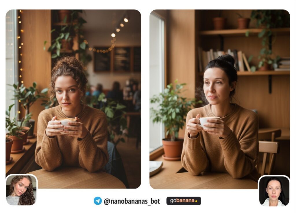 ии фото кофейня