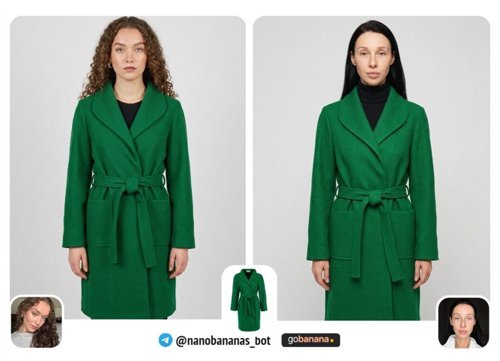 Модель в верхней одежде, карточка Wildberries