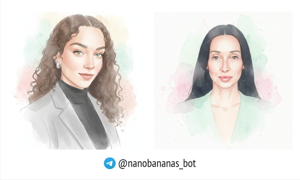 ии фото акварель