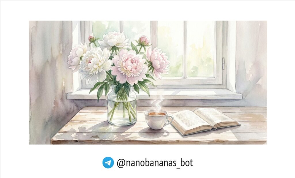 Акварельный натюрморт: нарисовать картинку нейросетью