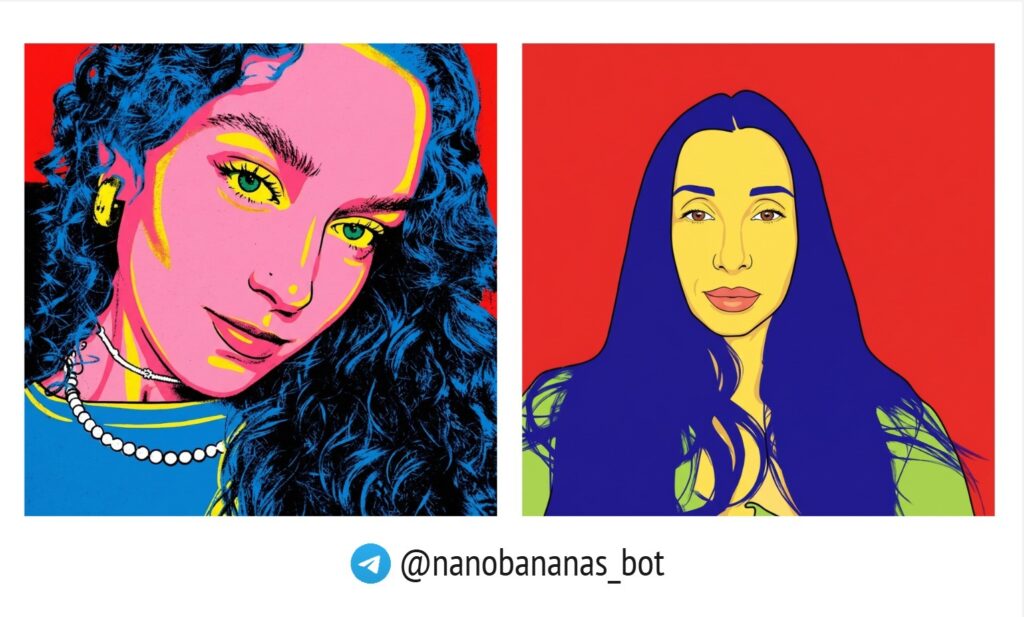 Поп-арт портрет: картинка нейросетью