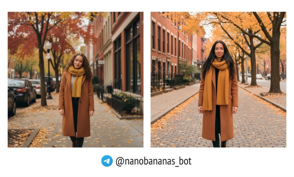 ИИ генератор картинок по фото: Осенняя прогулка в плёночном стиле