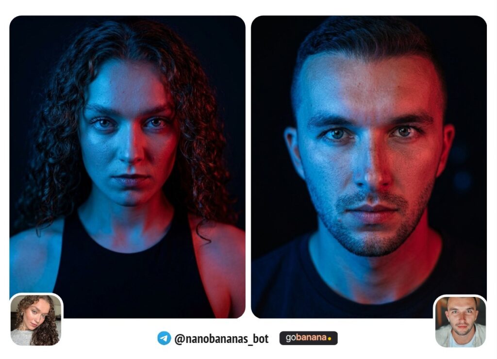 Арт-портрет с цветными гелями