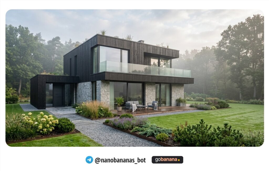 Визуализация фасада дома