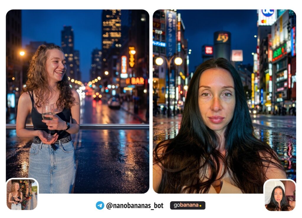 Городской ночной фон с неоном