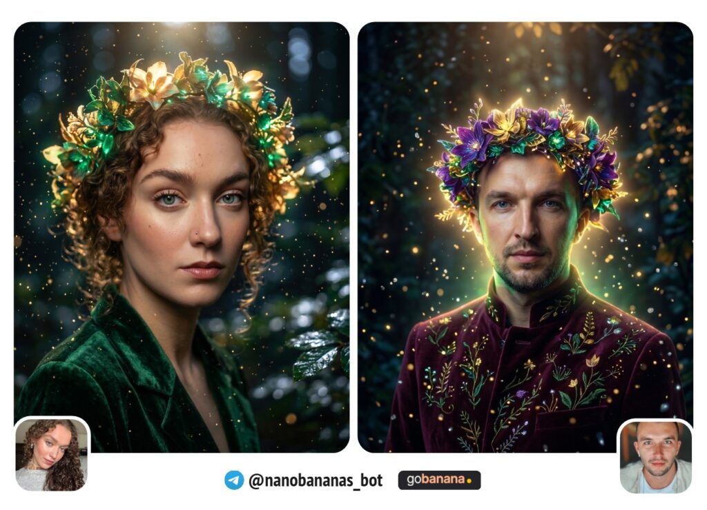 Магический портрет с венком